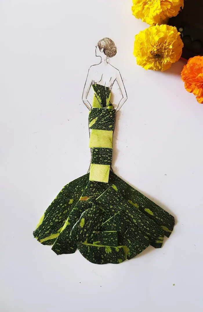 I Created Unique Dresses Using Pulses, Fruit And Vegetables (17 Pics)