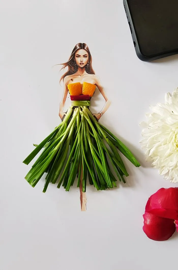I Created Unique Dresses Using Pulses, Fruit And Vegetables (17 Pics)