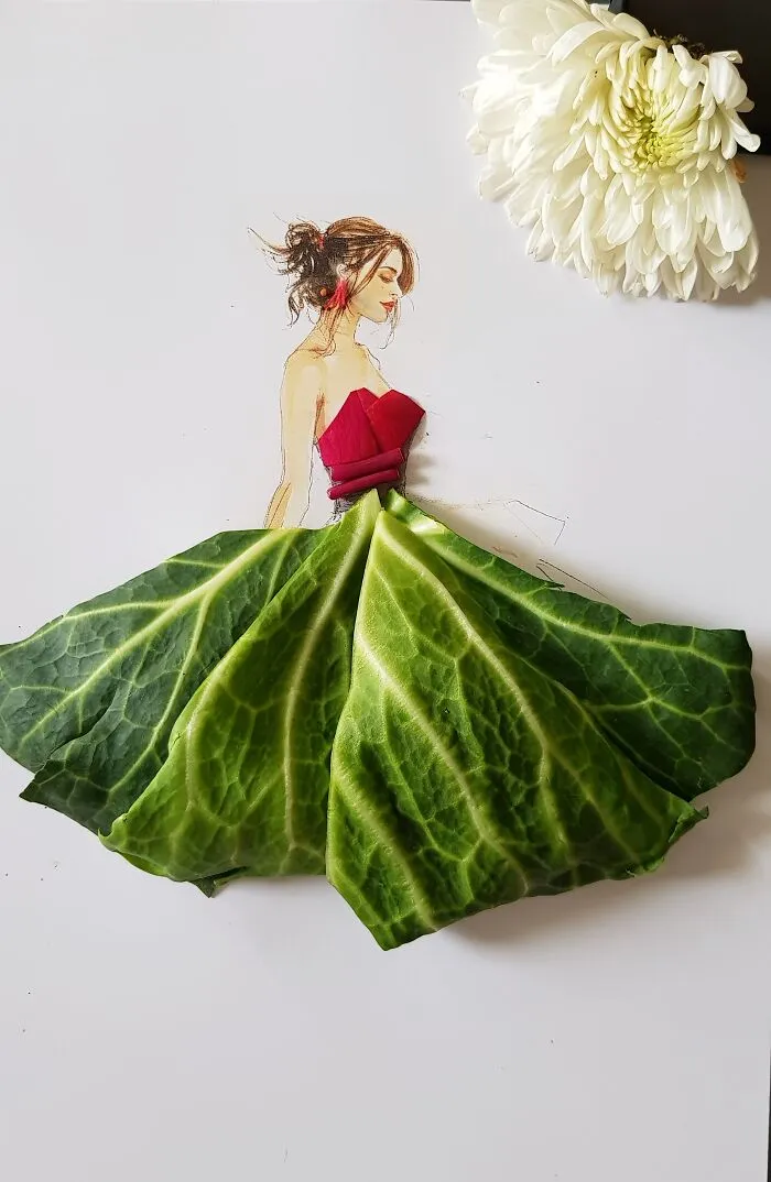 I Created Unique Dresses Using Pulses, Fruit And Vegetables (17 Pics)