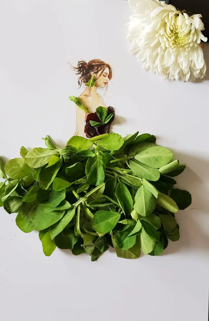 I Created Unique Dresses Using Pulses, Fruit And Vegetables (17 Pics)