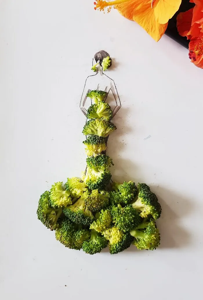 I Created Unique Dresses Using Pulses, Fruit And Vegetables (17 Pics)