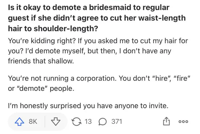 Sure, I'm Gonna Cut My Hair That I Grew And Took Care Of For 10 Straight Years, So You Can Feel A Tiny Bit More Special On That One Day
