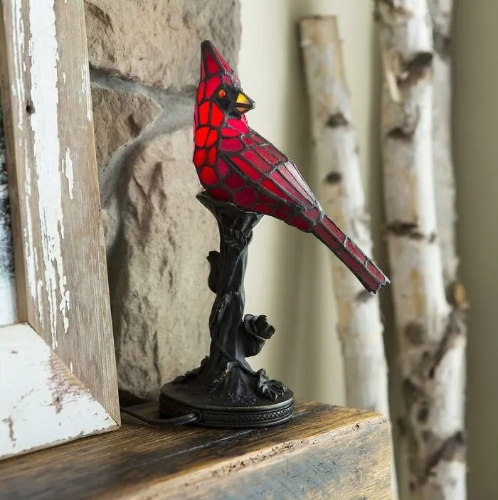 Illuminate Your Space With Elegance Using A Stained <span Style="Font:inherit;color:#d74b1f;"> Glass Bird Accent Lamp</Span>: Add Charm And Warmth To Any Room