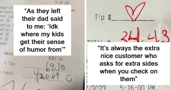 30 People That Had Enough Gall To Leave These Questionable Tips For Their Server