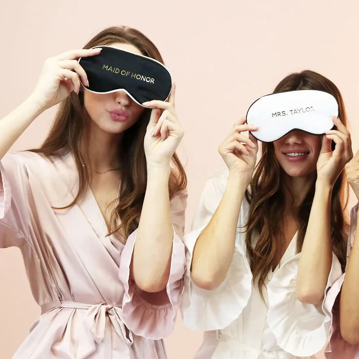 Bridesmaids' Night-In Essentials: <span Style="Font:inherit;color:#d74b1f;"> Custom Sleep Masks </Span> For Sweet Slumber