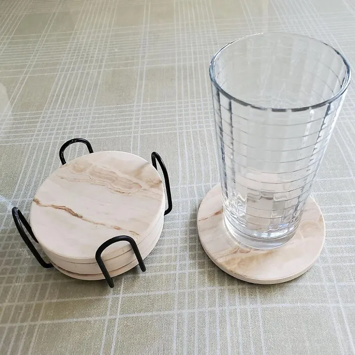 <span Style="Font:inherit;color:#d74b1f;"> Marble Style Ceramic Drink Coasters</Span> - Blend Of Function And Fashion For Any Coffee Lovers Home!