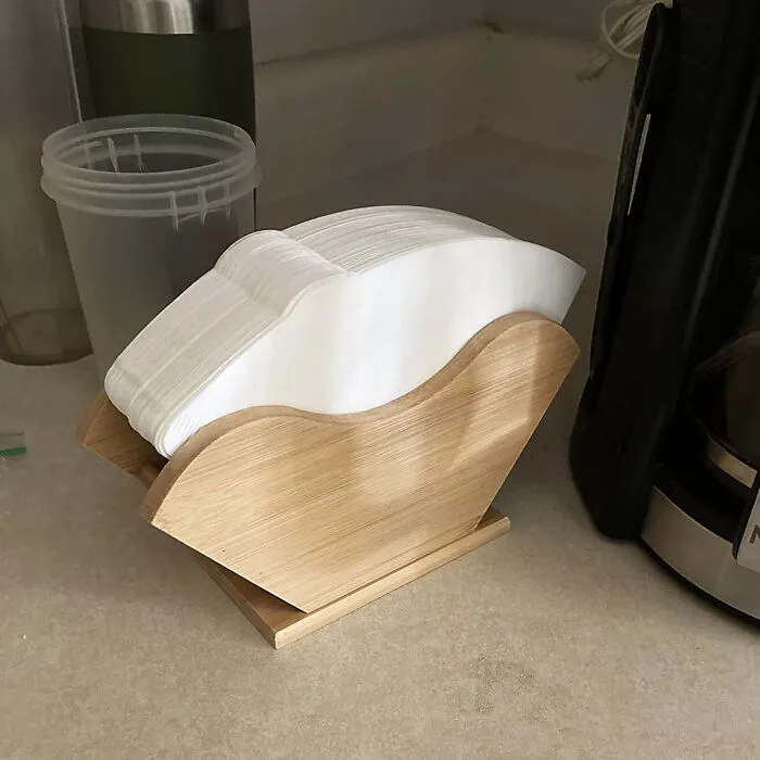 Keep The Coffee Filters Ready With <span Style="Font:inherit;color:#d74b1f;"> Unibene's Chic Bamboo Coffee Filter Holder</Span>