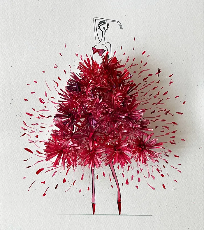 Artist Fuses Fashion With Art, Creating Beautiful Gowns Using Watercolors And Flowers (70 Pics)