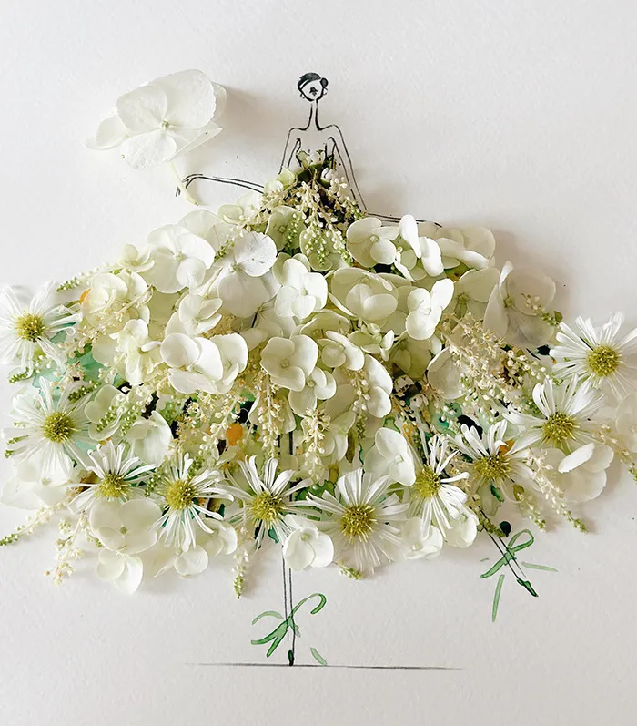Artist Fuses Fashion With Art, Creating Beautiful Gowns Using Watercolors And Flowers (70 Pics)
