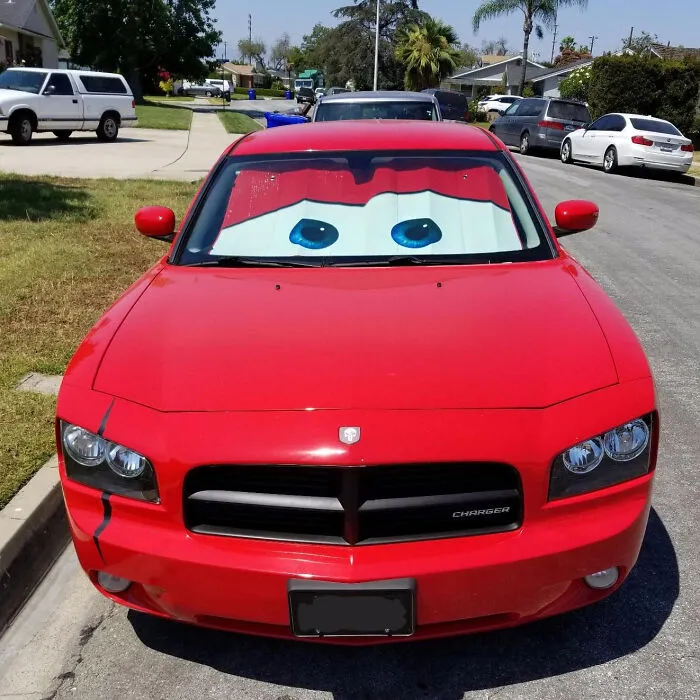 Forget About A V8, All They Need To Pimp Their Ride Is This <span Style="Font:inherit;color:#d74b1f;"> Lightning Mcqueen Sun Shade</Span>!