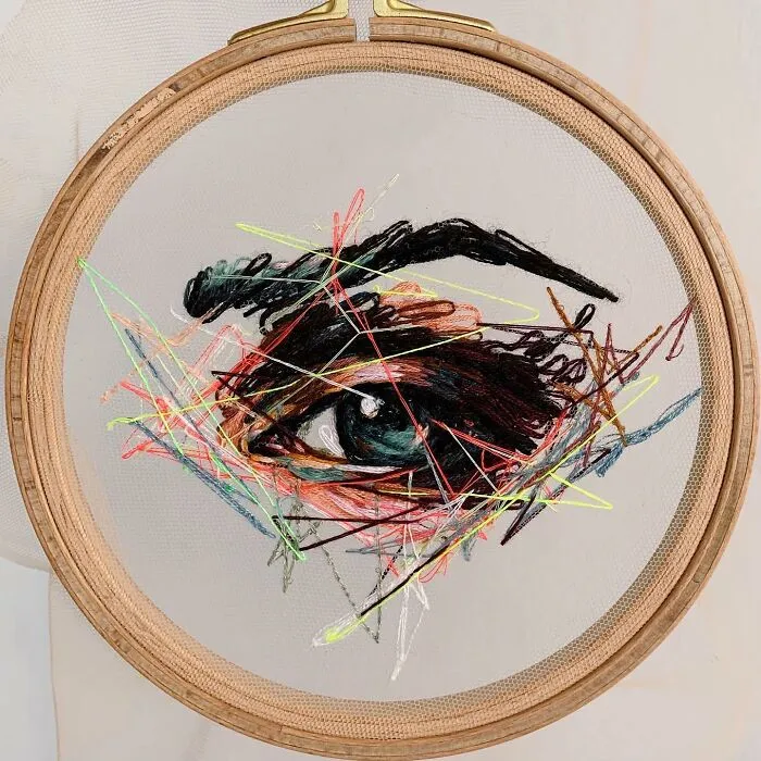 Embroidery On Tulle: 30 New Art Pieces With 3D Effect By This Artist