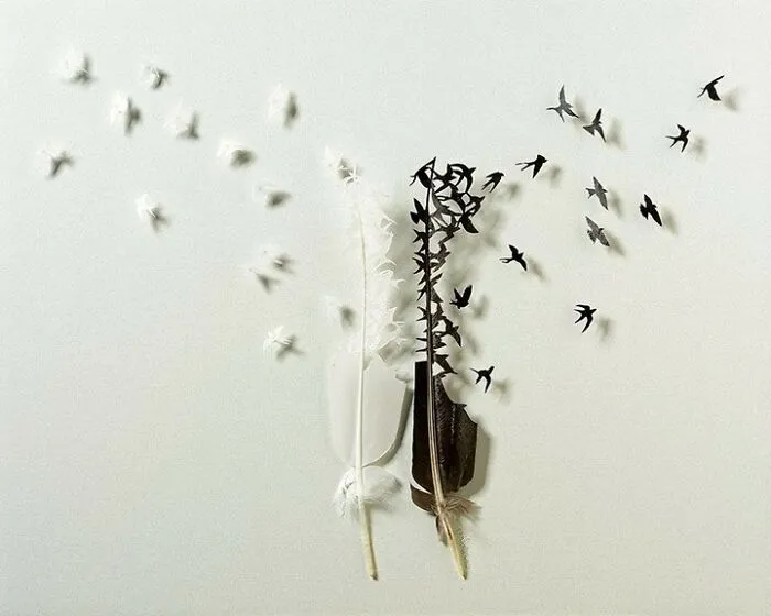 45 Delicate Artworks Made From Hard-Carving Feathers By This Artist (New Pics)