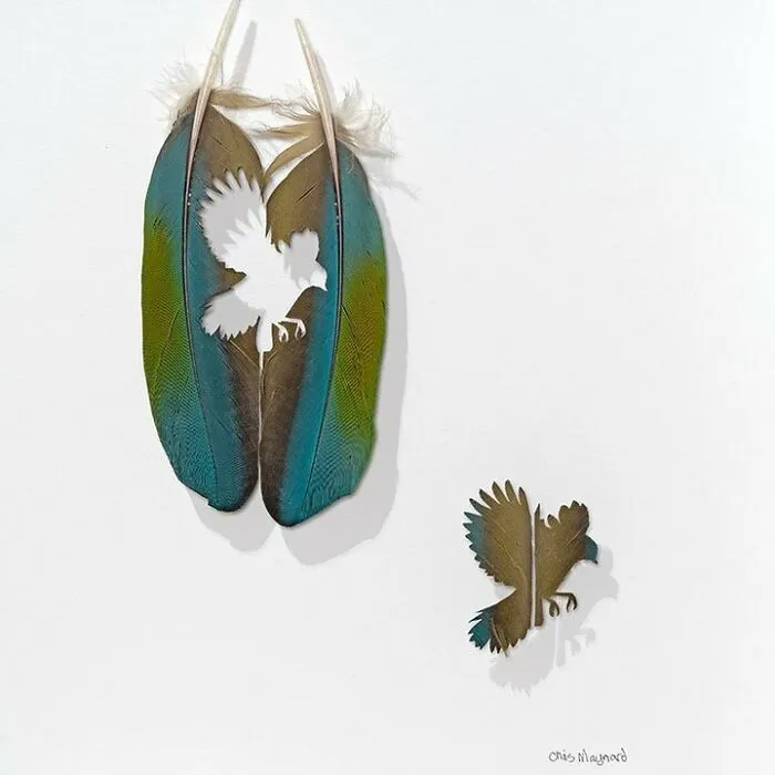 45 Delicate Artworks Made From Hard-Carving Feathers By This Artist (New Pics)