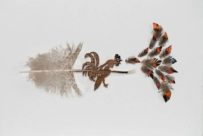45 Delicate Artworks Made From Hard-Carving Feathers By This Artist (New Pics)