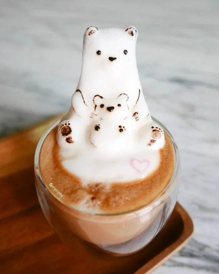 45 Captivating Sculptures And Drawings Made Entirely From Coffee Foam By Daphne Tan (New Pics)