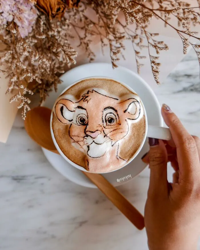 45 Captivating Sculptures And Drawings Made Entirely From Coffee Foam By Daphne Tan (New Pics)