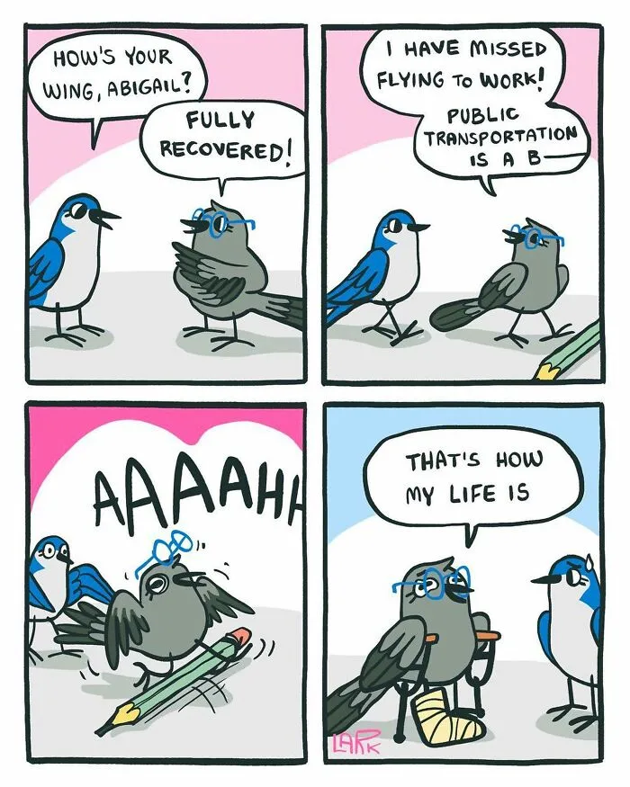 Corporate Comedy: 37 Comics About A Workplace Where Birds Work For A Cat Boss, By This Artist (New Pics)