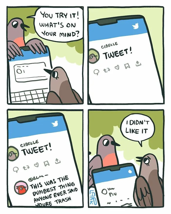 Corporate Comedy: 37 Comics About A Workplace Where Birds Work For A Cat Boss, By This Artist (New Pics)