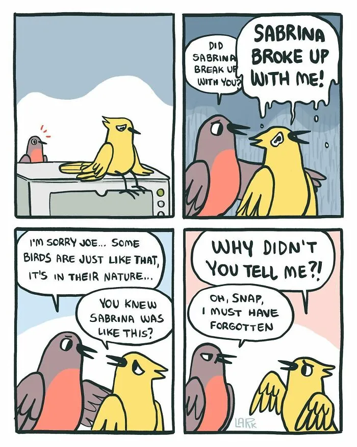 Corporate Comedy: 37 Comics About A Workplace Where Birds Work For A Cat Boss, By This Artist (New Pics)