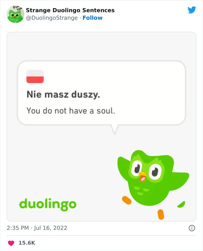 21 Strangest Duolingo Sentences That I Found On This Twitter Page