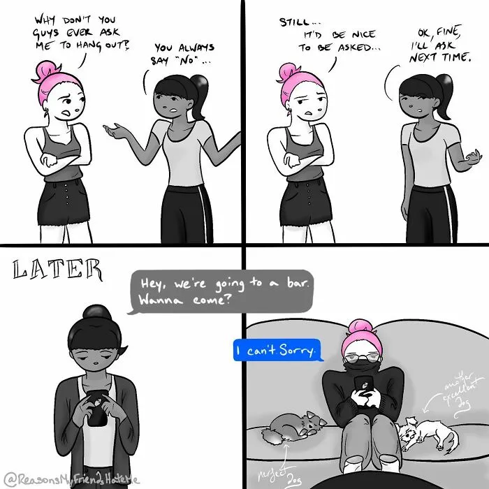 ‘Reasons My Friends Hate Me’: 30 Witty And Relatable Comics By Aylia Colwell