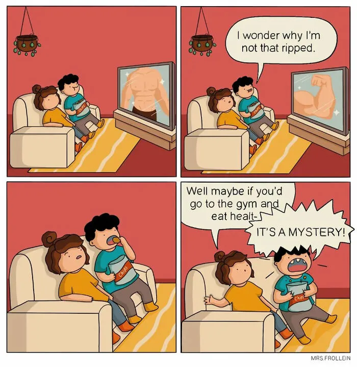 Artist Illustrates Everyday Life With Her Boyfriend In 38 Relatable Comics (New Pics)