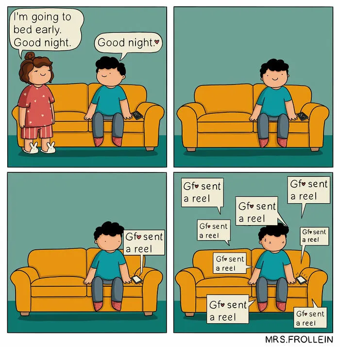 Artist Illustrates Everyday Life With Her Boyfriend In 38 Relatable Comics (New Pics)
