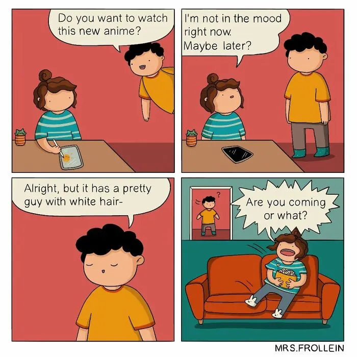 Artist Illustrates Everyday Life With Her Boyfriend In 38 Relatable Comics (New Pics)