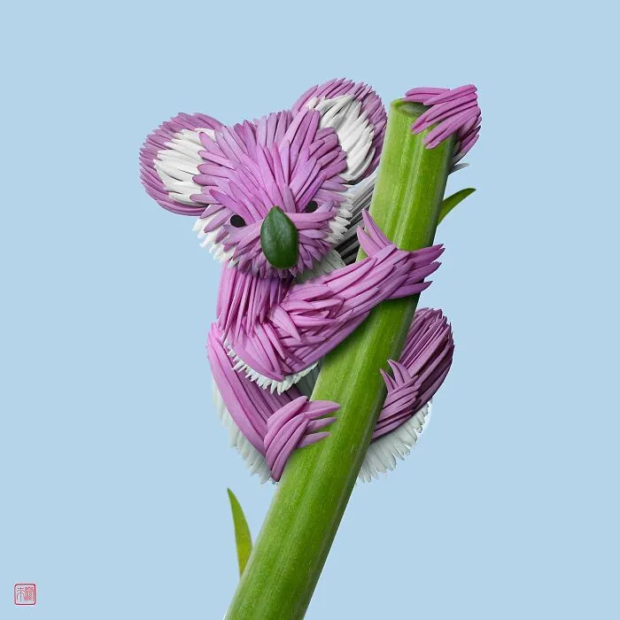 Artist Creates Animal Sculptures From Flower Arrangements (55 New Pics)