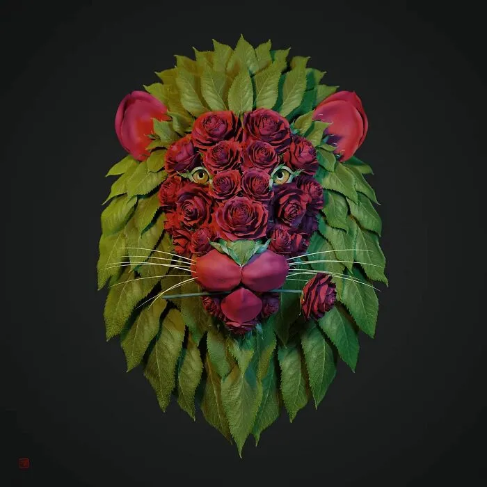 Artist Creates Animal Sculptures From Flower Arrangements (55 New Pics)