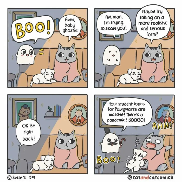 "Cat & Cat": 25 Funny And Wholesome Comics About The Secret Life Of Feline Friends (New Pics)