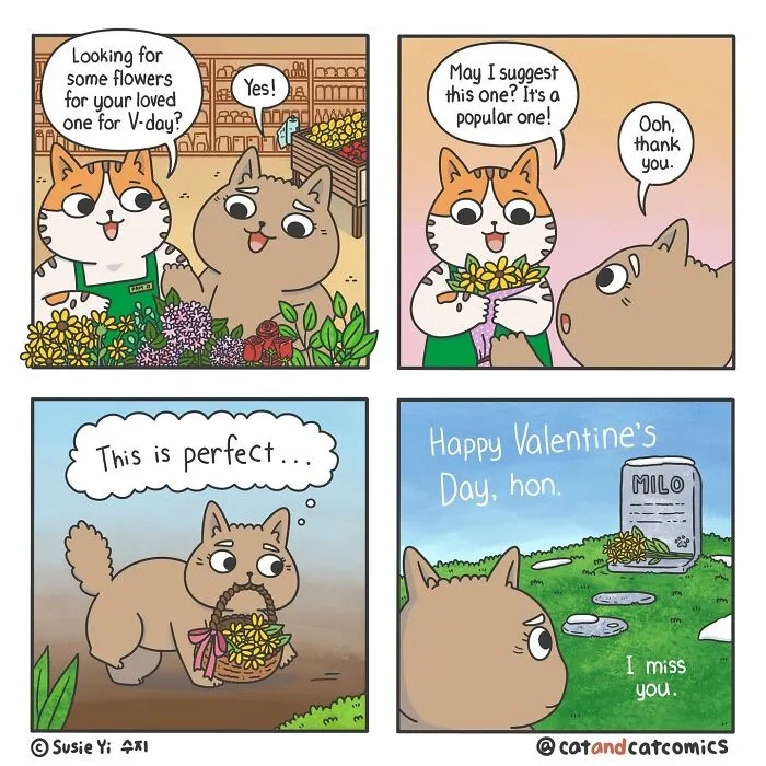 "Cat & Cat": 25 Funny And Wholesome Comics About The Secret Life Of Feline Friends (New Pics)