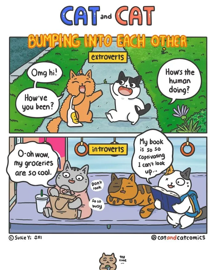 "Cat & Cat": 25 Funny And Wholesome Comics About The Secret Life Of Feline Friends (New Pics)
