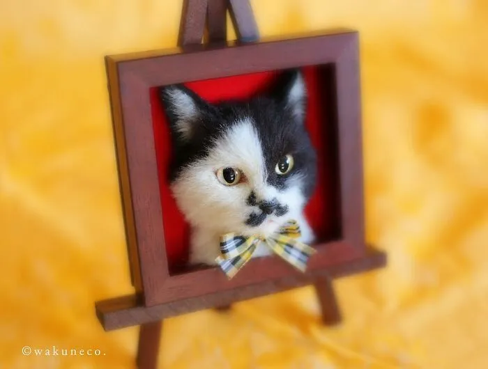 This Japanese Artist Crafts Hyper-Realistic 3D Cat Portraits From Felted Wool (22 New Pics)