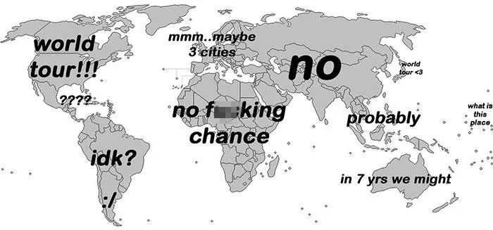 When A Band Announces A World Tour
