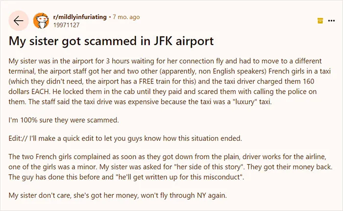 My Sister Got Scammed In Jfk Airport