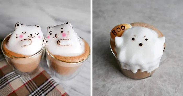45 Captivating Sculptures And Drawings Made Entirely From Coffee Foam By Daphne Tan (New Pics)