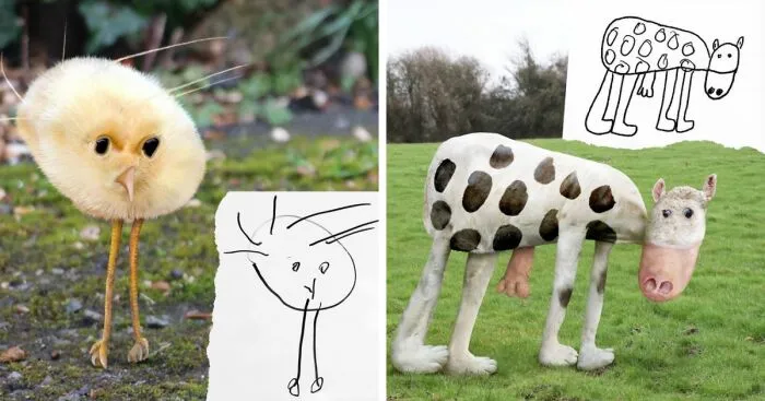 If Kids' Drawings Were Real (31 Pics)