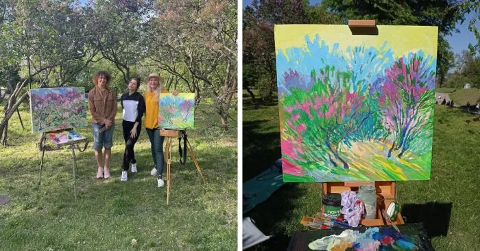 My Friends And I Went To An Art Plein Air With A Lilac Landscape (15 Pics)