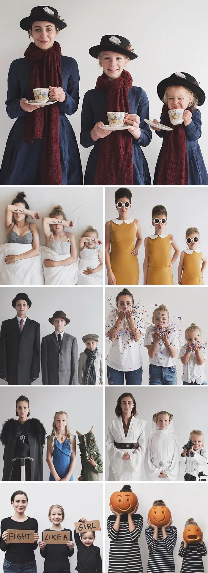 Mother Takes Adorable Photos With Her Two Daughters In Matching Clothing