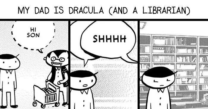 Funny Comics Exploring The Father-Son Relationship Through Shapeshifting Dracula And His Son (30 Pics)