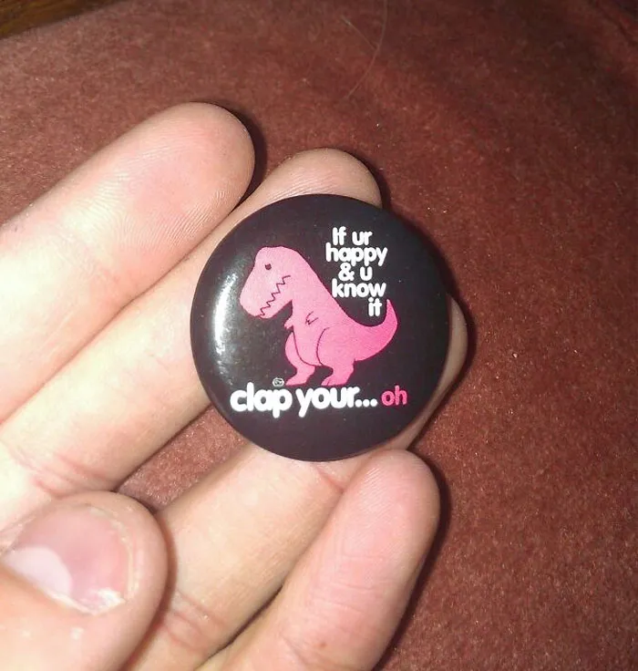 I Broke My Arm Playing Hockey Yesterday, And My 6-Year-Old Brother Gave Me This Button. He's Too Funny, I Love Him