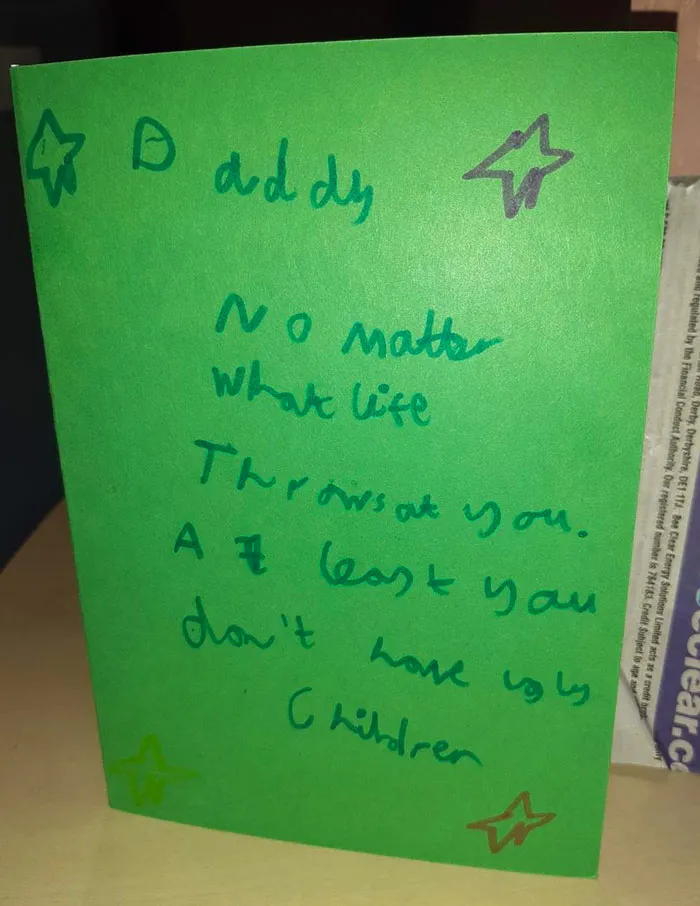 Dad Showed Me This Card He Got From My Very Modest Little Brother For Father's Day