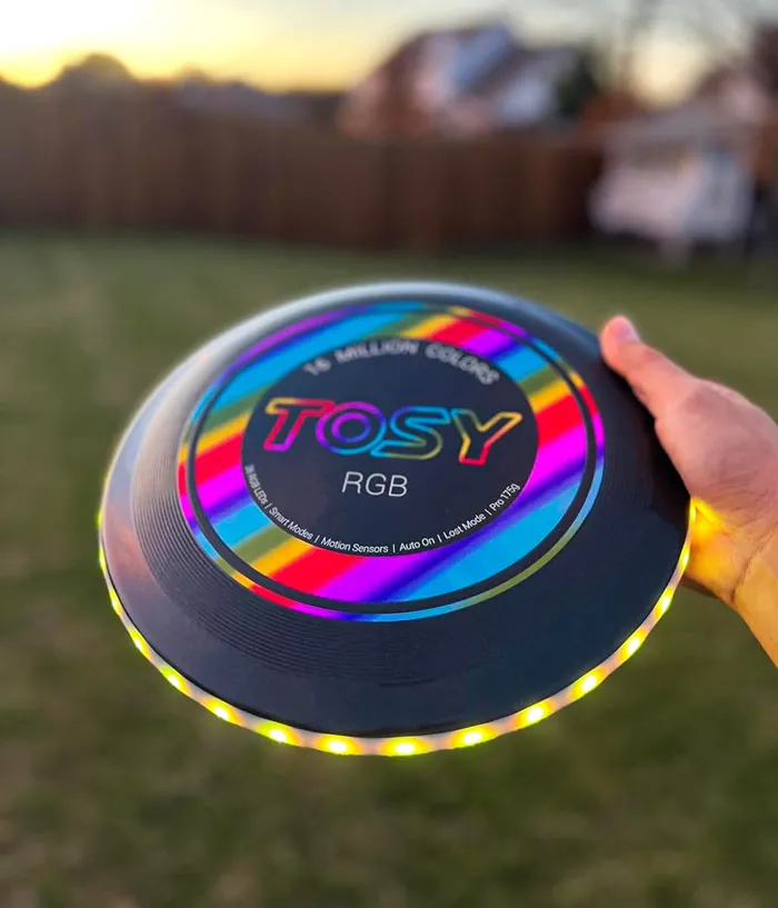 Bedtime Is Canceled With <span Style="Font:inherit;color:#d74b1f;"> The Tosy Flying Disc</Span> - Add Some Color To Your Kid's Night!