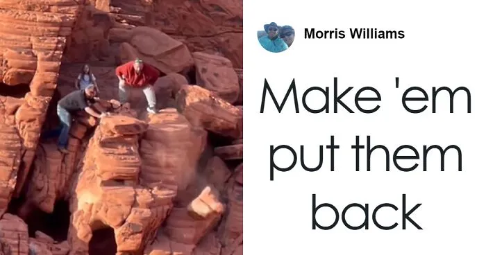 Internet Wants To Track Down Vandals Spotted Destroying Ancient Rock Formation In National Park