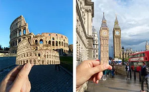30 Pics Of Iconic Landmarks’ Illustrations Side By Side With Their Real-World Matches
