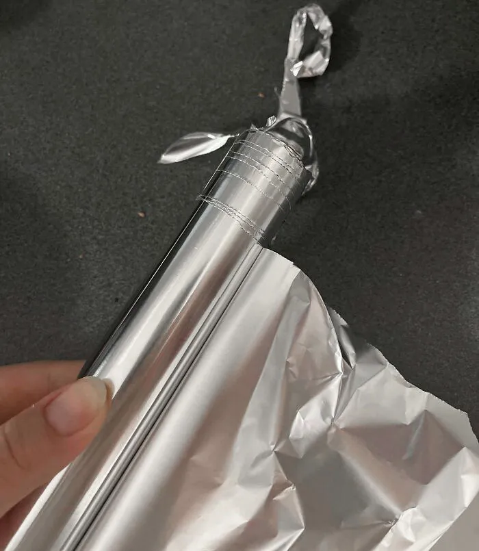 Cuando el rollo de papel de aluminio se rompe así