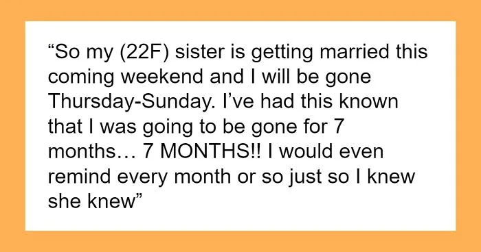 “Suck It Up”: Nanny Confronts Mom After Being Forced To Miss Sister’s Wedding