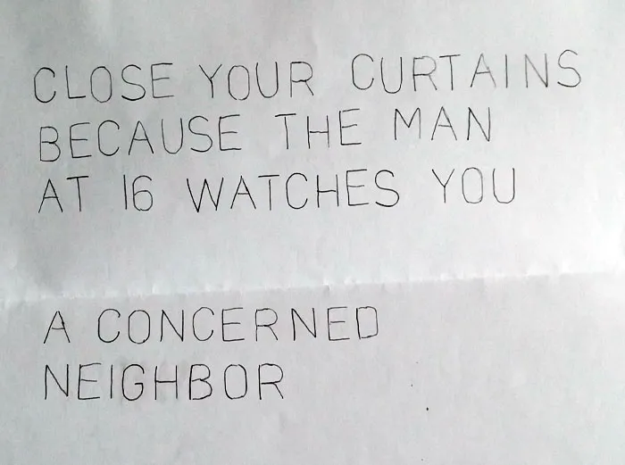 Got This Letter Anonymously In The Mail