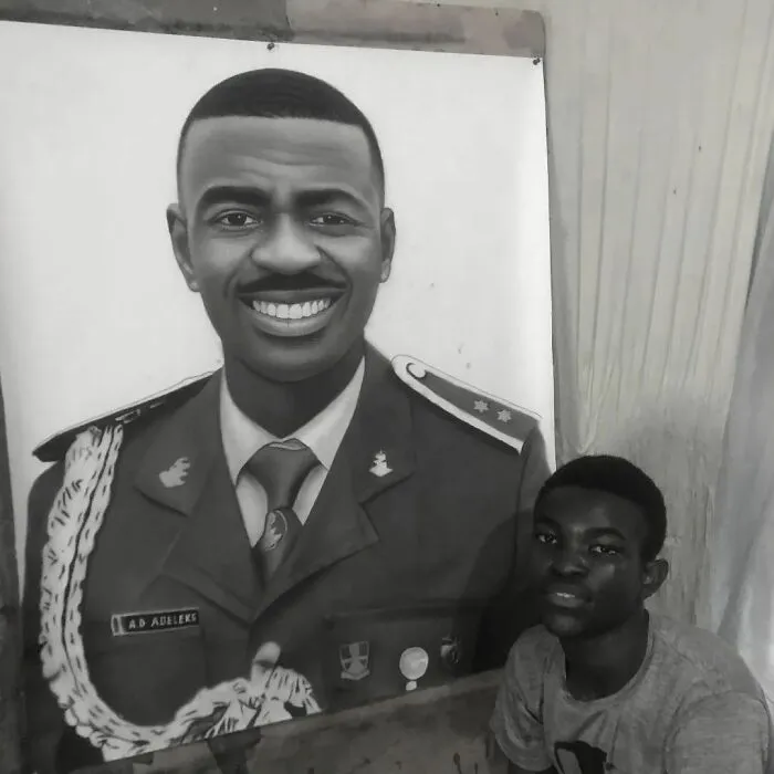 Young Nigerian Artist Draws Giant Hyper-Realistic Portraits Using Nothing But Charcoal (31 Pics)